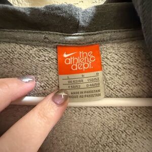 Nike Gray and Silver Athletic Hoodie